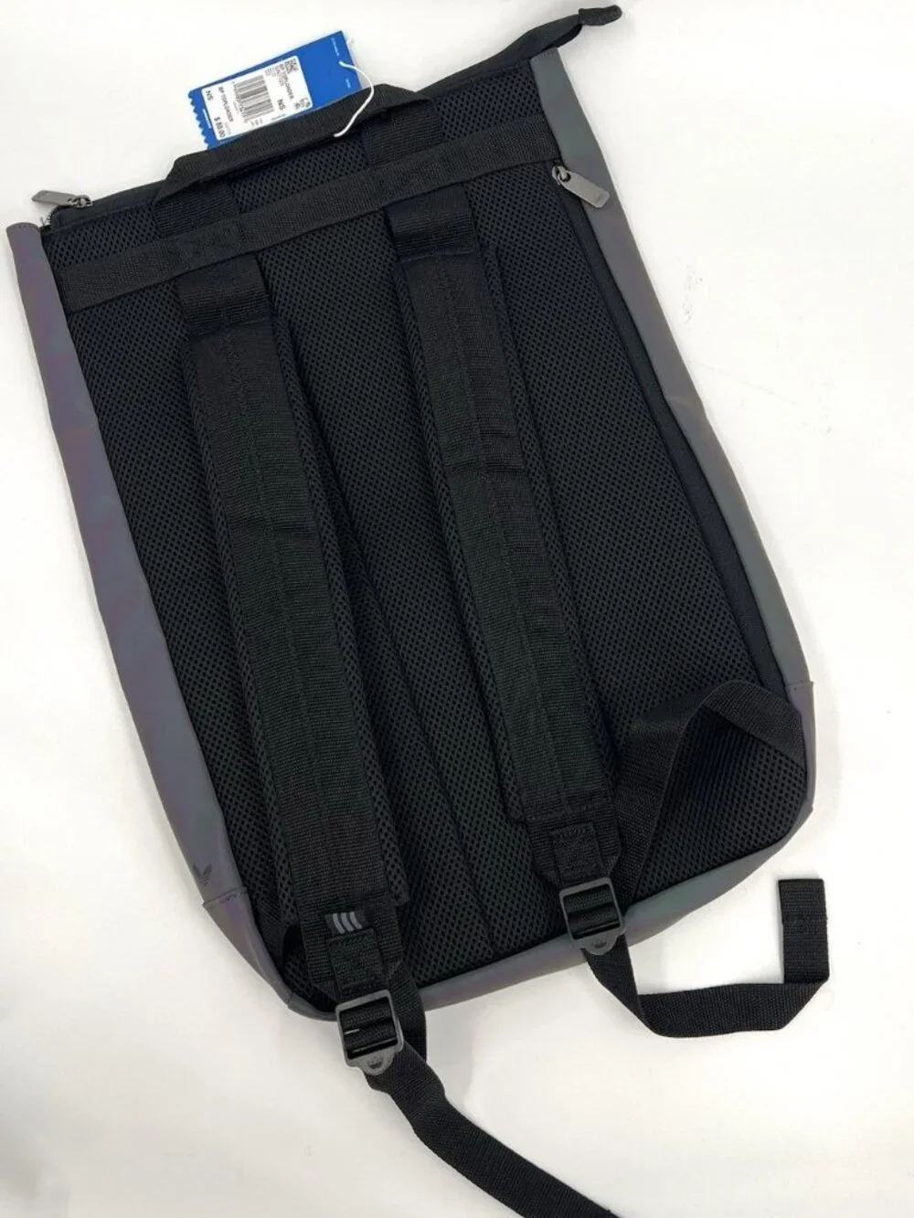 Adidas Top Load Reflective Backpack In An Oil Slick Colorway New